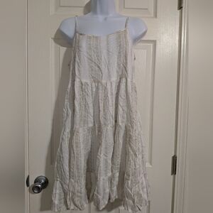Body Glove Small White Tiered Mini Sundress
